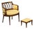 Adams Style, Chair and Ottoman, Painted Wood, Fabric, Usa, 1930s For Sale