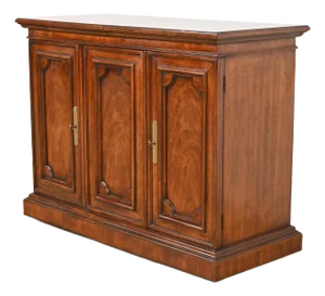 Regency Walnut Expanding Top Buffet Server or Bar Cabinet by Mount Airy Furniture