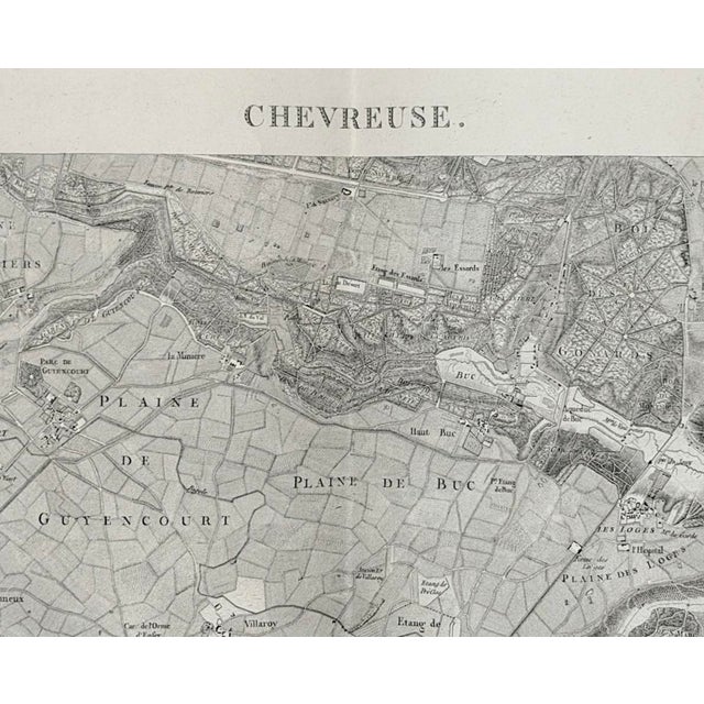 English Oversized Antique Louis XVI 1807 Map of Imperial Hunts of Versailles For Sale - Image 3 of 10