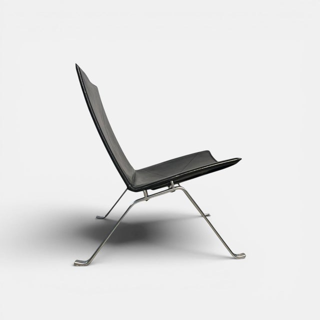 Black Leather PK22 Lounge Chair by Poul Kjærholm for Fritz Hansen, Denmark, 1960s For Sale - Image 12 of 12