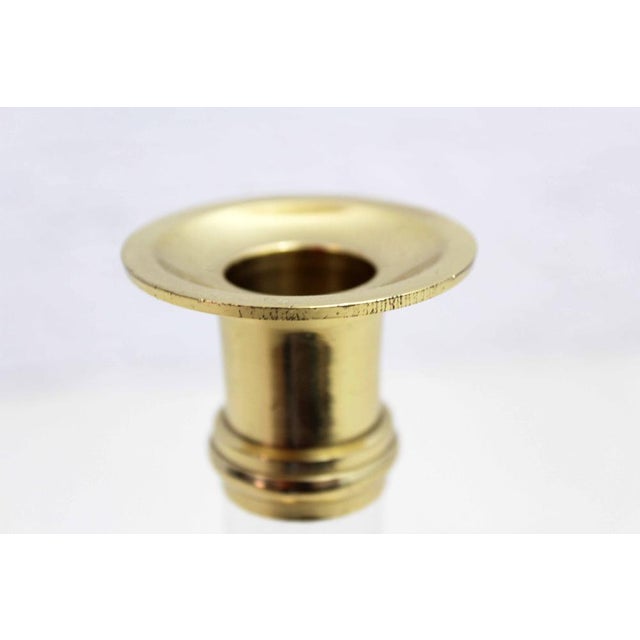 Vintage Brass & Acrylic Glass Candleholder, 1960s For Sale - Image 9 of 11