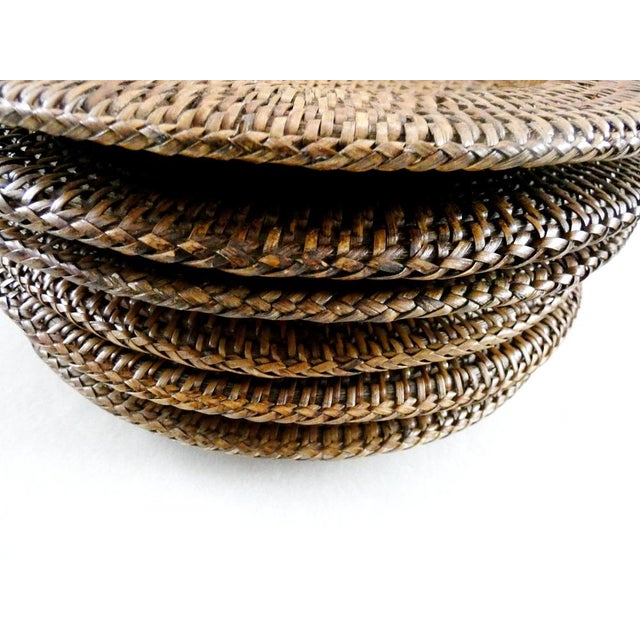 Vintage French Rattan Plates, 1970s, Set of 6 | Chairish