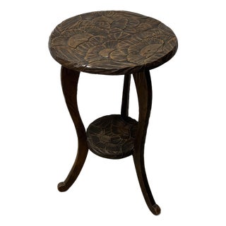 Liberty London Early 20th Century Carved Fruitwood Side Table For Sale