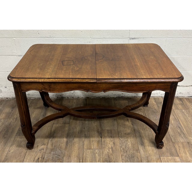 Antique French Country Provincial Louis XV Style Refectory Dining Harvest Table For Sale - Image 4 of 16