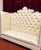 Hollywood Regency Early 20th Century Hollywood Regency Style Ivory Tufted High-Back Loveseat For Sale - Image 3 of 3