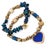 Heart & Luck Blue Murano & Elephant Charm Bracelet Set For Sale In Miami - Image 6 of 9