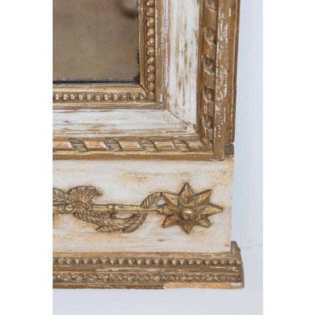 Late 18th Century Swedish Gustavian Period Trumeau Mirror with Swag and Roses For Sale In Atlanta - Image 6 of 7