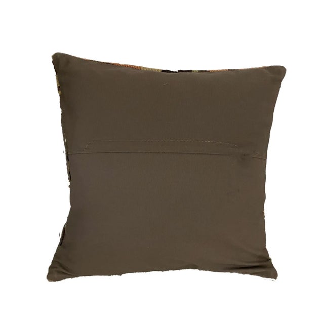 1930s Vintage Tribal Konya Kilim Pillow Cover 16 by 16" For Sale - Image 5 of 9