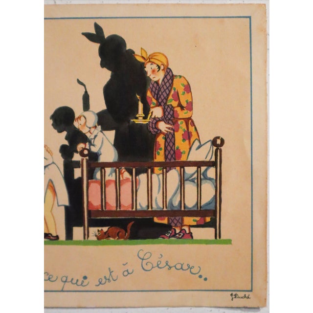 Illustration 1940's French Medicine Advertisement, Lescène Laboratories, Zymatine - Jacqueline Duché For Sale - Image 3 of 4