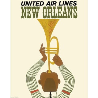 Vintage Reproduction New Orleans Travel Poster For Sale
