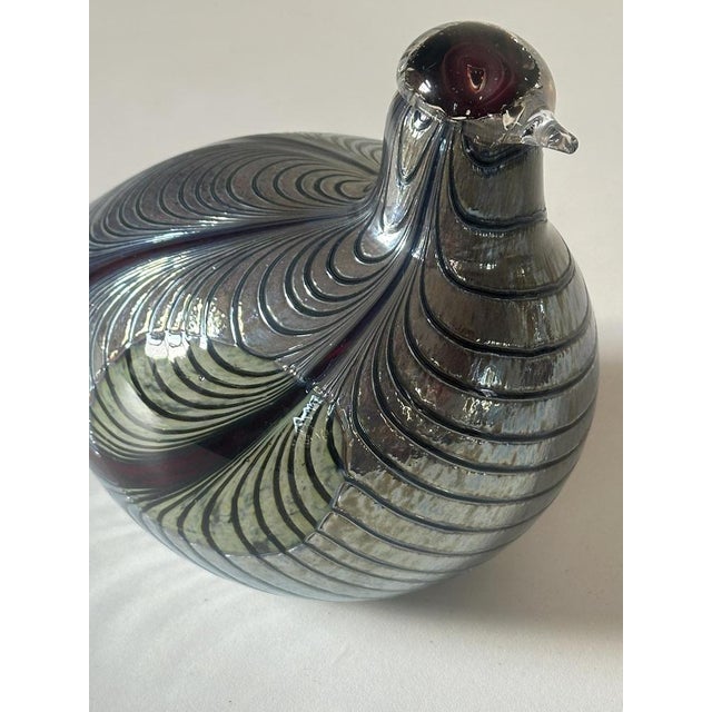 Glass Scandinavian Bird Sculpture by Oiva Toikka, 1960s For Sale - Image 7 of 17
