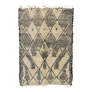 Vintage Berber Beni Ourain Moroccan Rug - 07'01 X 10'02