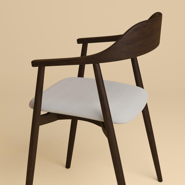 Contemporary Smoked Oak Chair by Lebanto For Sale - Image 3 of 8