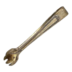 Silver Plate Clawed Sugar Barware Tongs by Sheffield, 1930s