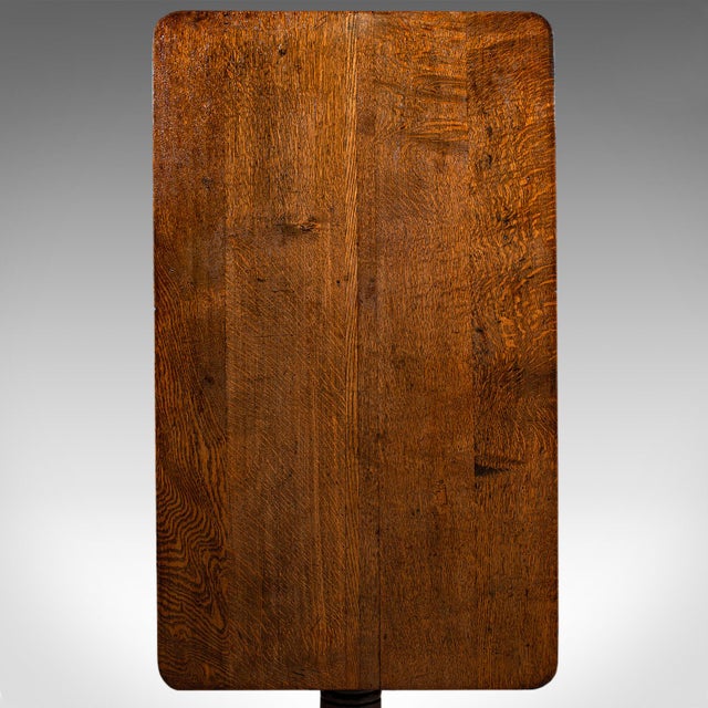 Wood Antique Parlour Drinking Table, Scottish Oak, Tilt Top, Country House, Victorian For Sale - Image 7 of 12
