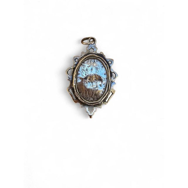 Metal 18th Century Engraved Silver Reliquary, 1780s For Sale - Image 7 of 9