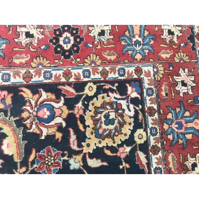 Blue Large Antique Tabriz Rug For Sale - Image 8 of 13