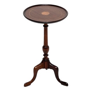 Antique Georgian Inlaid Wine Table, 1930s For Sale