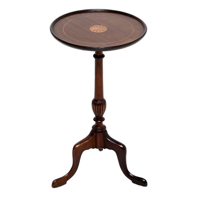 Antique Georgian Inlaid Wine Table, 1930s For Sale
