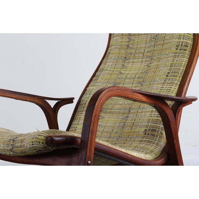Swedese Mobler Lamino Rocking Chair in Gorgeous Original Upholstery by Yngve Ekström for Swedese For Sale - Image 4 of 6