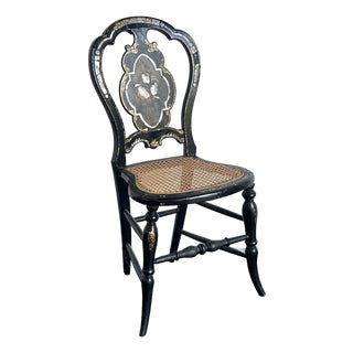 Vintage Paper Mache Inlay Chair For Sale