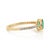 Bezel Set Emerald & Diamond East-West Ring in 14k Yellow Gold Size 4 For Sale In New York - Image 6 of 14