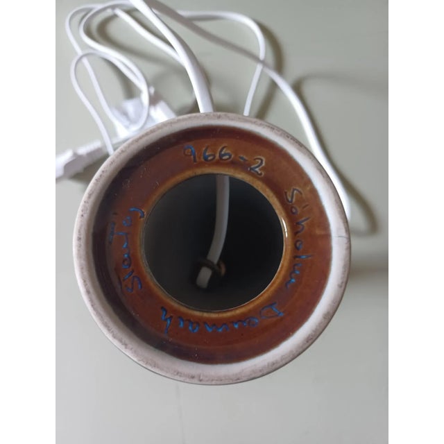 Mid-Century Modern Pottery Table Lamp with Candy Glazing from Söholm, Denmark., 1960s For Sale - Image 9 of 13