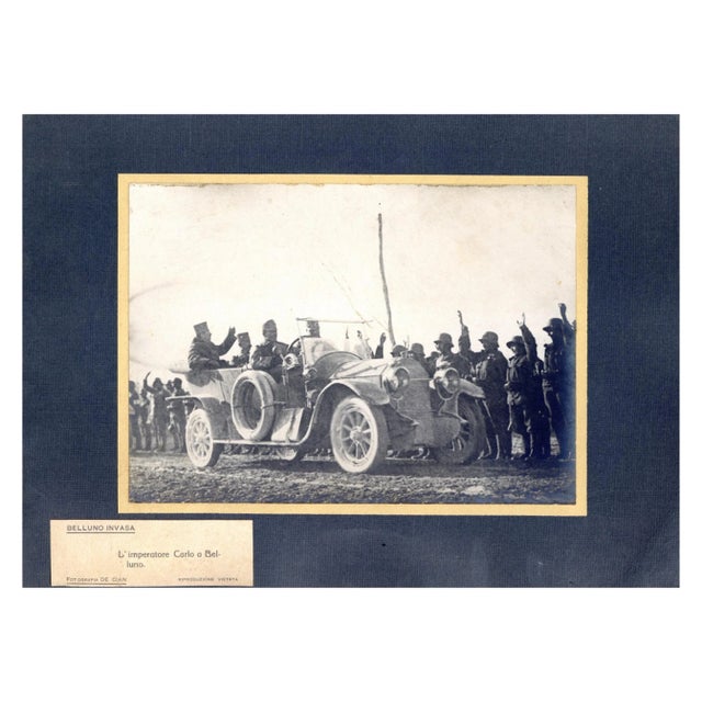 Pietro de Cian, Emperor Charles I of Austria in Belluno, Silver Bromide Photographic Print, 1918 For Sale