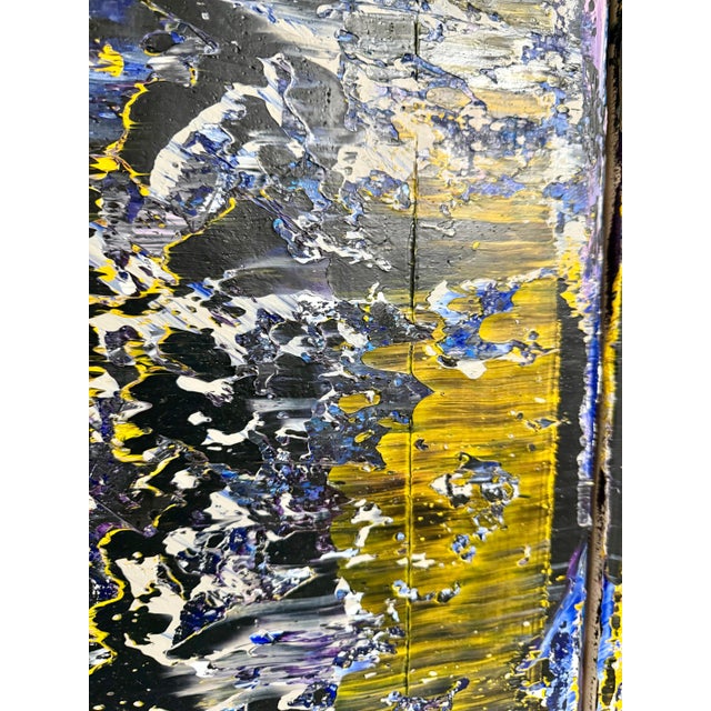 Astor Milan Salcedo, Large Latin American Diptych Abstract Modernist Oil Painting Astor Milan Salcedo For Sale - Image 15 of 18