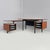 Italian mid-century modern wood double desk by Campo and Graffi for Home, 1960s Desk with two rectangular wooden tops. The...