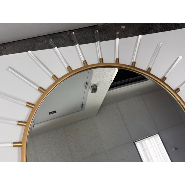 Grace Feyock for Uttermost Oracle Round Starburst Wall Mirror For Sale - Image 10 of 12