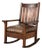 Gustav Stickley Antique Mission Oak Arts & Crafts Rocking Chair, Circa 1910 For Sale