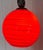 Metal Vintage Hanging Lamp with Red Spherical Glass Shade, 1970s For Sale - Image 7 of 9