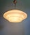 Xxl bauhaus pendant light (50 cm diameter) in white opaline glass, 1930s. brass frame with a patina acquired over time....