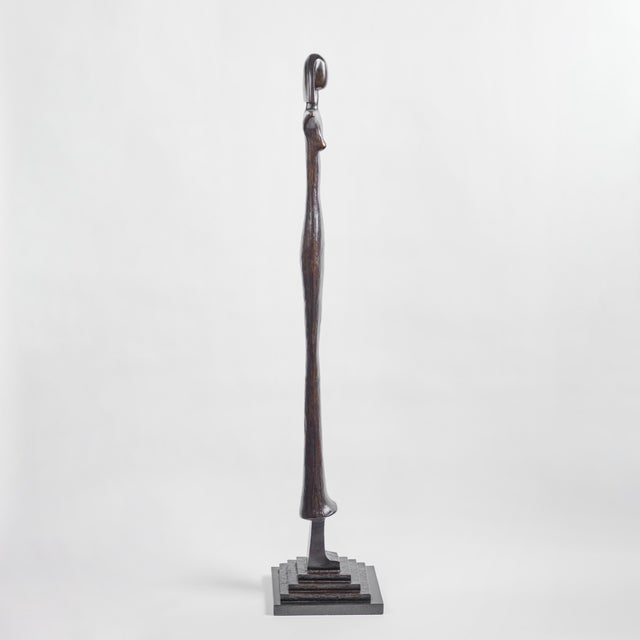 Art Deco Bronze Sculpture After Giacometti For Sale - Image 3 of 9