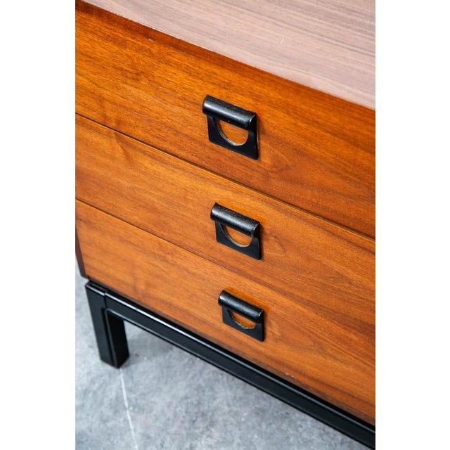 Mid Century Modern Dresser Credenza Dixie 9 Drawer Vintage Walnut Danish Drexel For Sale - Image 10 of 10