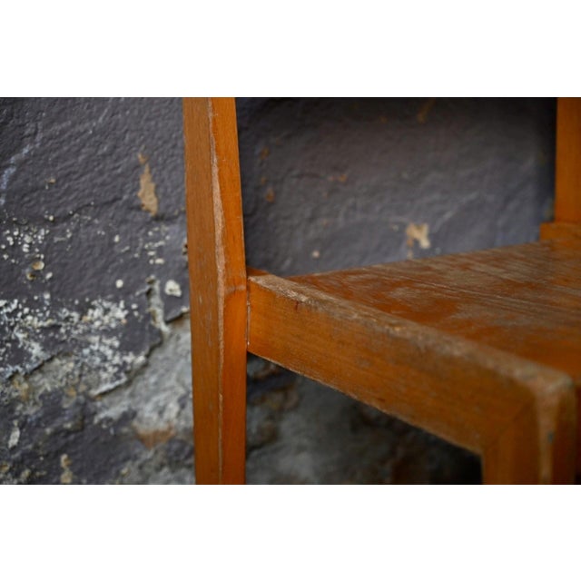 Brown Vintage School Chair in Beech from ASS Schulmöbel, 1960s For Sale - Image 8 of 14