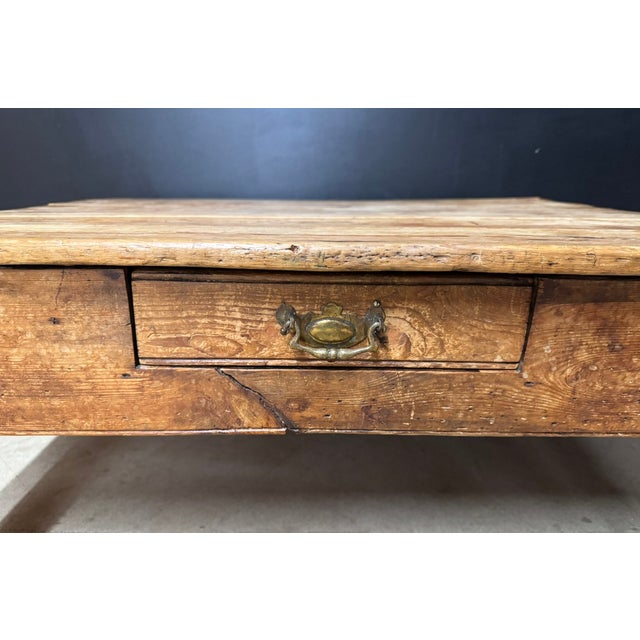Vintage Rustic Pine Coffee Table, 1925 For Sale - Image 3 of 9