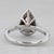Modern 1.32ctw Emerald Diamond Halo Teardrop Ring 14k White Gold Size 6.5 Engagement For Sale - Image 3 of 9