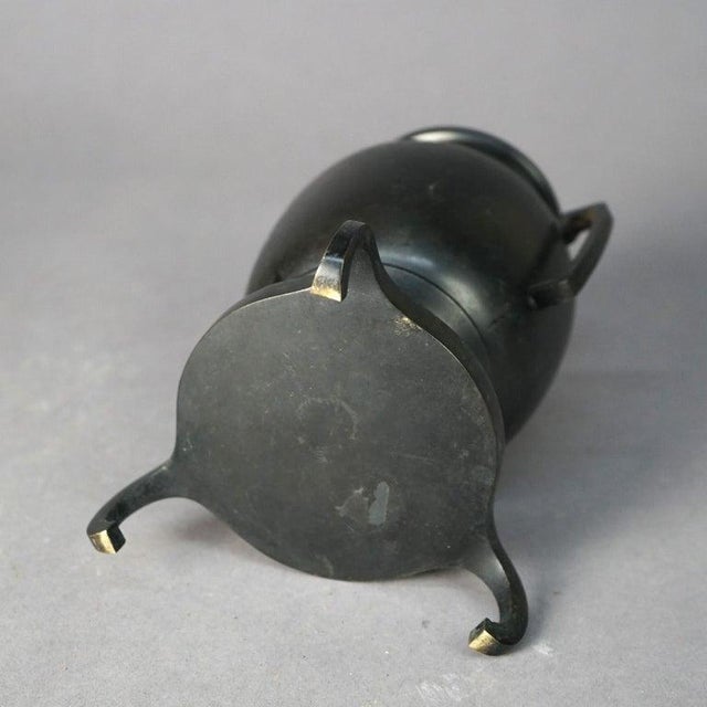 Antique Japanese Bronze Usubata Ikebanai for Flower Arranging, 19th Century For Sale - Image 11 of 12