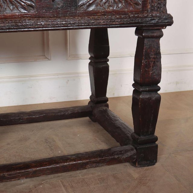 Wood Antique Spanish Oak Console Table, 1600s For Sale - Image 7 of 18