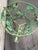 1970s Large Verdigris Wrought Iron Standing Planters With Decorative Dangling Rose and Leaf Motif, a Pair For Sale In Los Angeles - Image 6 of 12