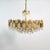 Brutalist Brass and Glass Chandelier by Sciolari for Palwa, 1970s For Sale - Image 9 of 12