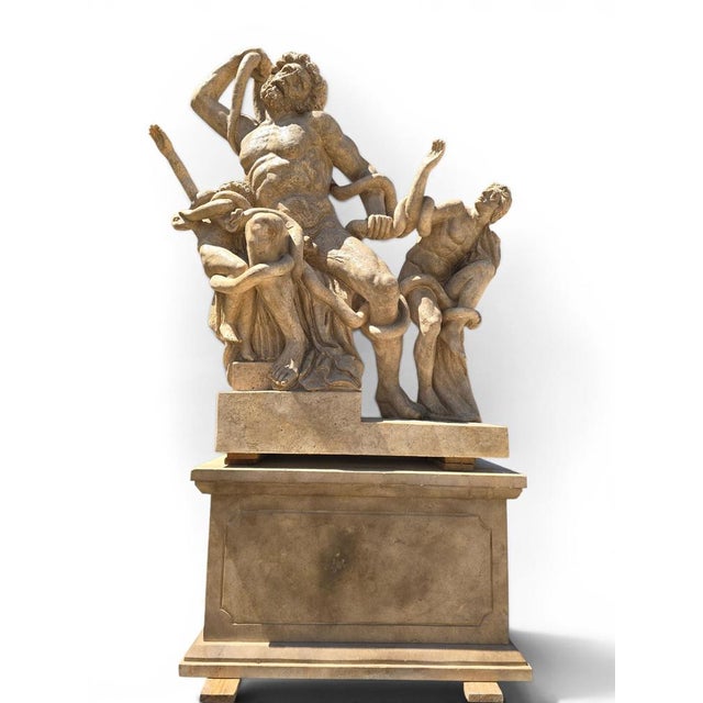 Italian Artist, Life-Size Lacoonte Sculpture, Marble For Sale - Image 15 of 16