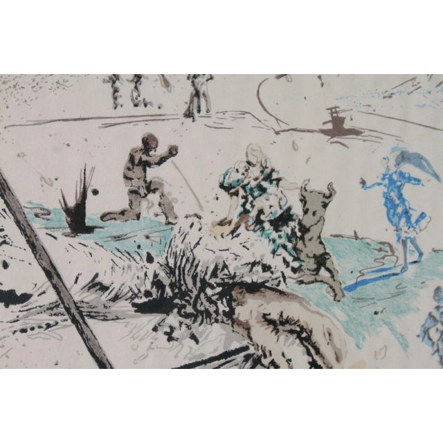 Printmaking Materials Dali L'Age d'Or de la suite Don Quichotte de la Mancha 1957 Signed Lithograph For Sale - Image 7 of 13