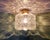 Ceiling Light in Brass and Textured Clear Glass by Helena Tynell for Glashütte Limburg, 1970, in Very Good conditions....