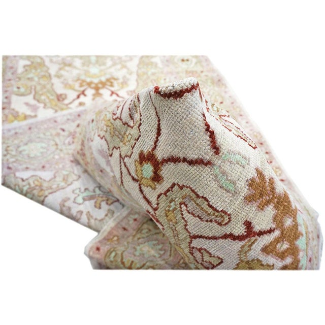 Textile Persian Wool Sultanabad 4x18 Light Khaki & Ivory Handmade Runner Rug #1143260 For Sale - Image 7 of 7