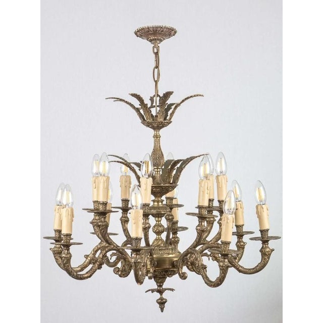 16th Century Two-Story Chandelier in Polished Brass For Sale - Image 7 of 7