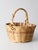 Mid 20th Century Vintage Woven Gathering Basket With Handle For Sale - Image 5 of 12