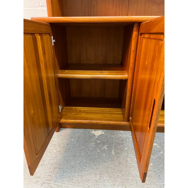 Mid-Century Danish Teak China Hutch and Credenza For Sale - Image 12 of 16